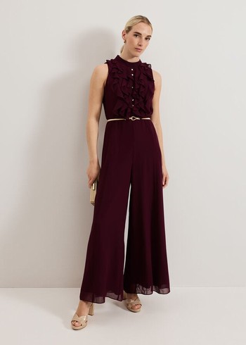 Phase Eight Nalani Dress Burgundy Canada | QSPXBN-569